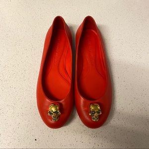 Alexander McQueen Red Flats